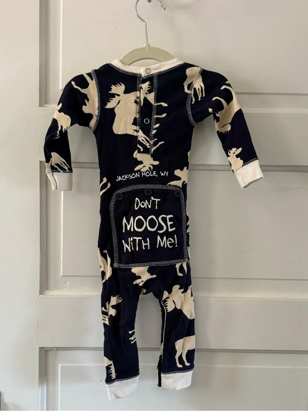 Jackson Hole Moose Onesie Flapjack - 6mo